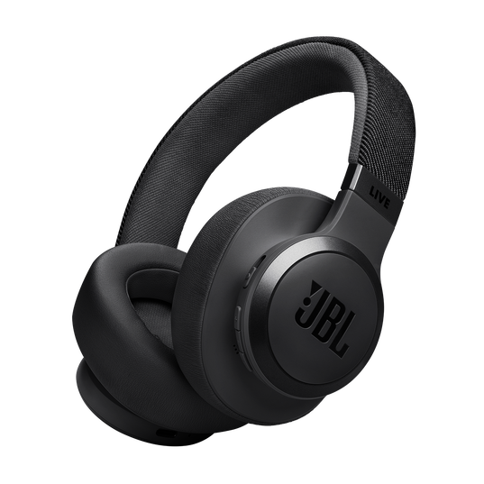 JBL Live 770NC - Black - Wireless Over-Ear Headphones with True Adaptive Noise Cancelling - Hero